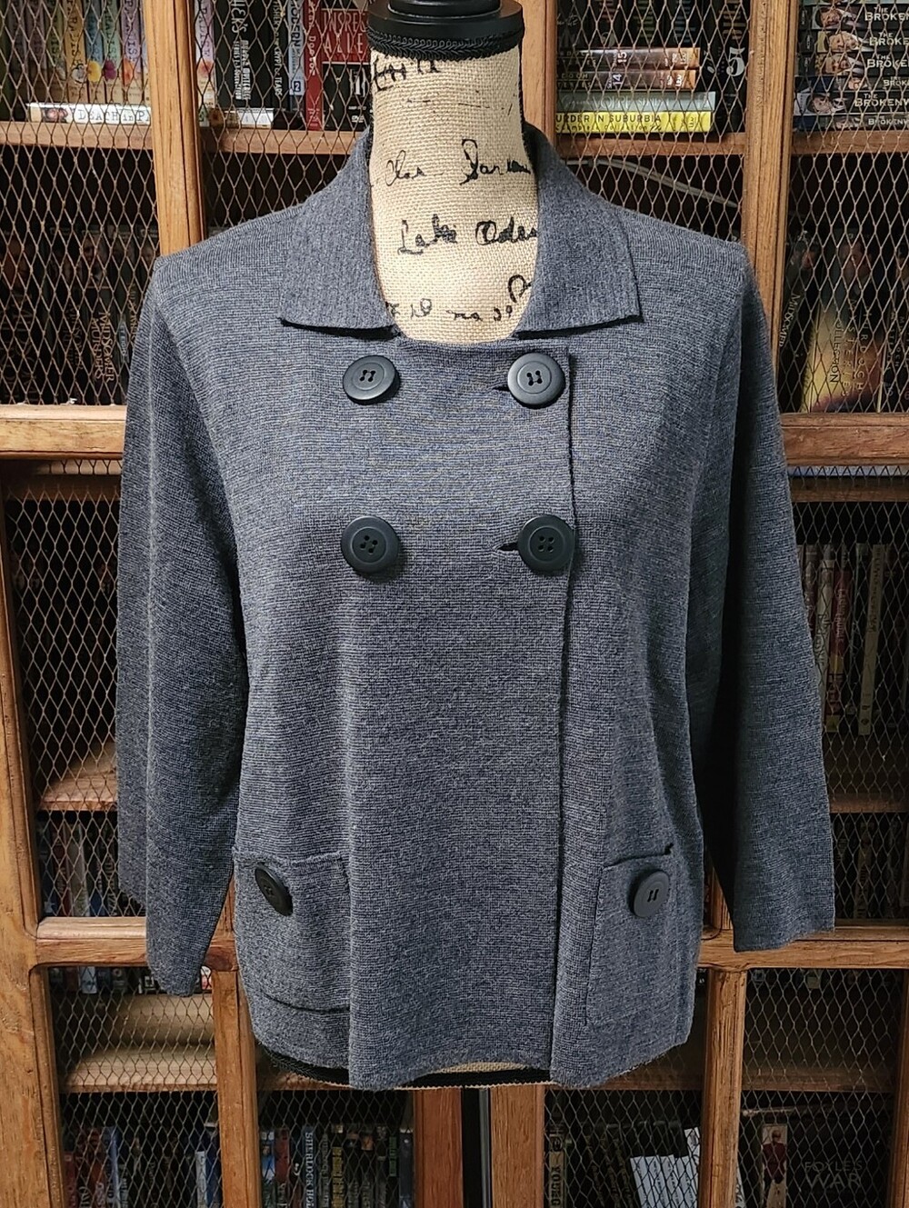 Covington Grey Wool Blend Sweater Top Sz XL, 1X